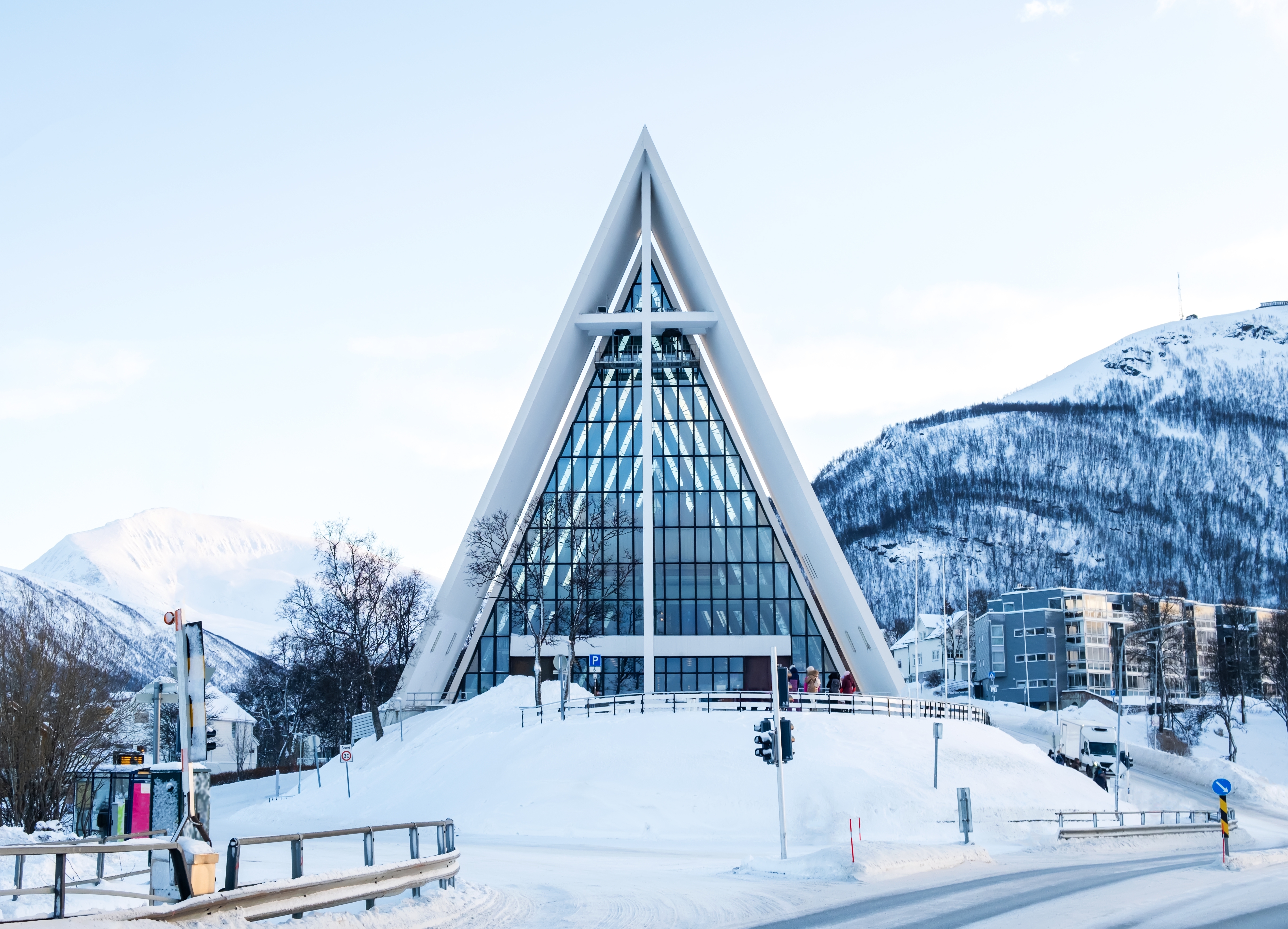 Nordic cabin in forest setting